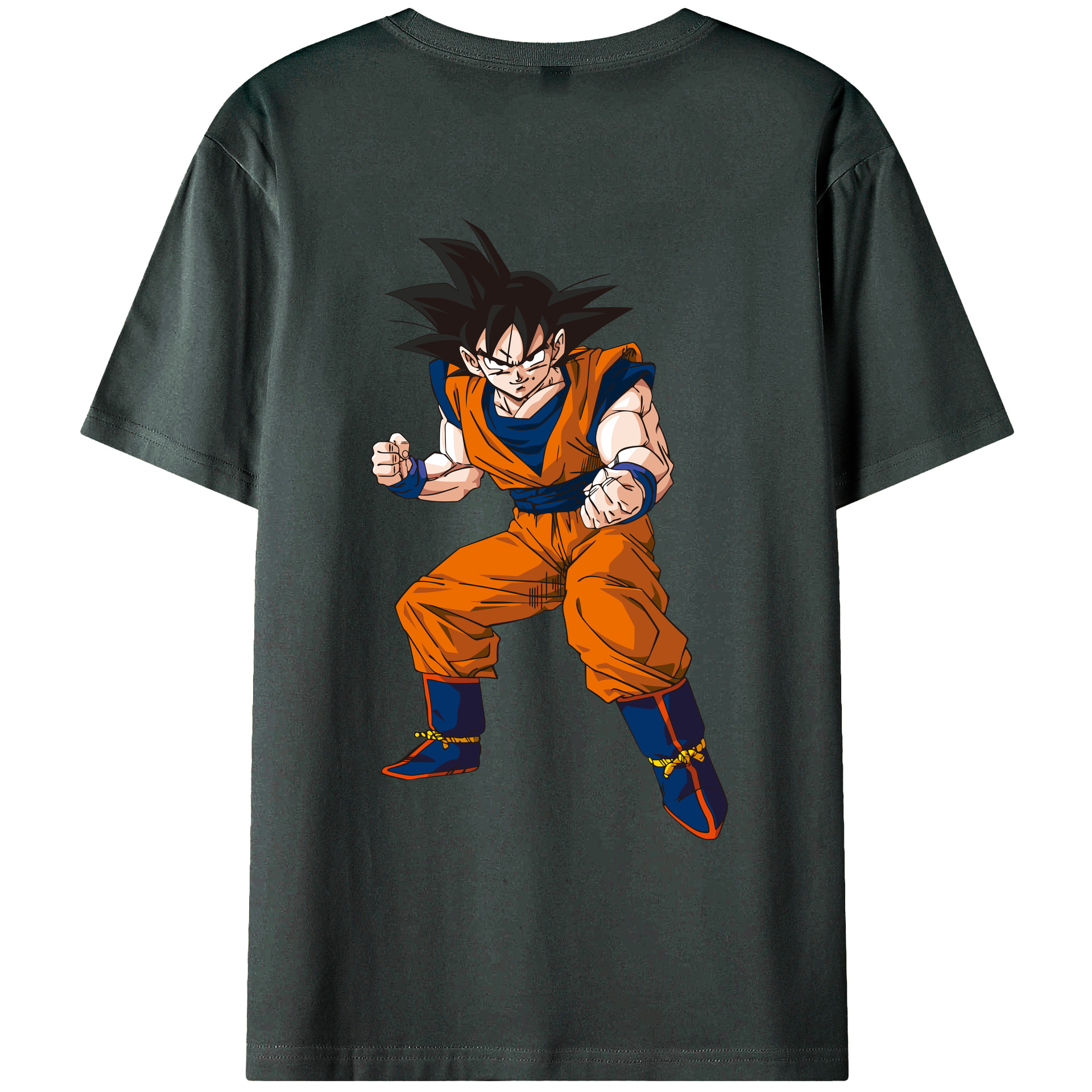 （画像用） ドラゴンボール 孫悟空（そん ごくう）Son Goku カカロット DRAGON BALL Kakarotto 綿100％ メンズ半袖Tシャツ（バックプリント） 通気性
